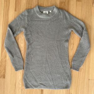 Cheap Monday Grey Chunky Knit Sweater Dress size S Long Sleeve Tunic Pullover